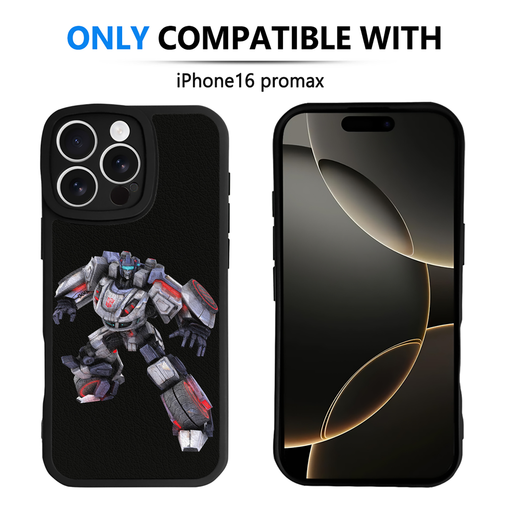 （画像用） Transformers トランスフォーマー 【iPhone 16シリーズ対応】シリコンスマホケース（レザー調） 材質：シリコン
